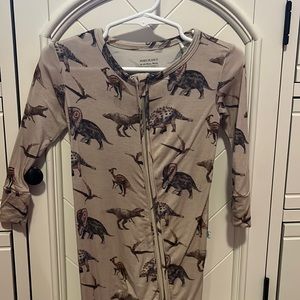 Posh Peanut Vintage Dino 18-24m double zip Footie